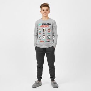 Cat & Jack Boys XL Midnight Howlers Graphic Pajama Top Cozy‎ Sleepwear NWOT